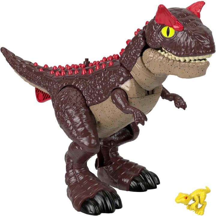 Imaginext Jurassic World Carnotaurus Dinosaurier-Spielzeug mit Hörner-Angriff, 28 cm grosse Figur mi