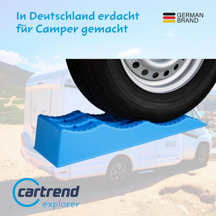 CARTREND 10192 Caravan Ausgleichskeil Auffahrkeil Bremskeil Ausgleichsrampe für Rad, Van, Wohnmobile