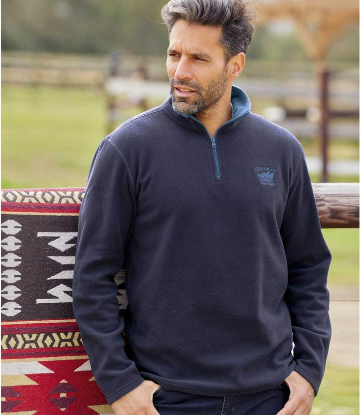 ATLAS FOR MEN - 2er-Pack Microfleece-Pullover - Fleecepullover Herren - Fleece Herren - Fleece Pullo