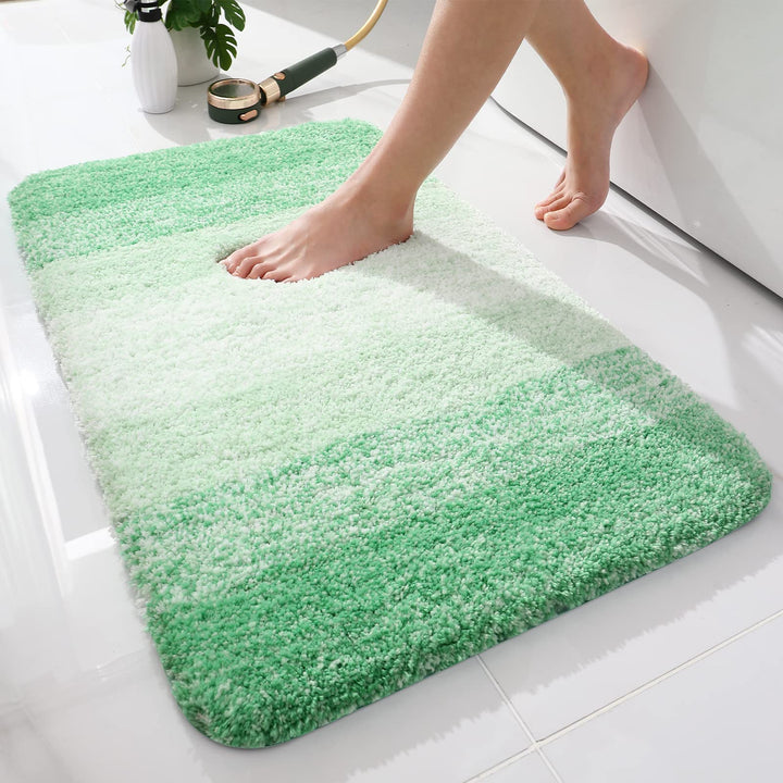 Homaxy Weich Badezimmerteppich 51x76 cm, rutschfest waschbar Badematte Flauschige Hochflor Badteppic