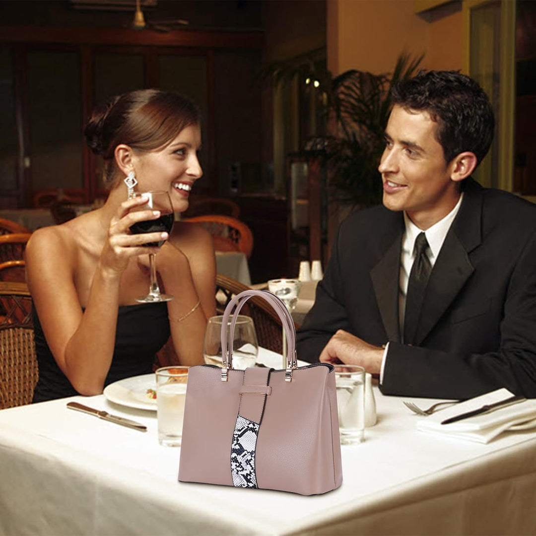 HAWEE Elegante Damen Handtasche Mittelgrosse Crossbody Henkeltasche PU Leder Shopper Umhängetasche F