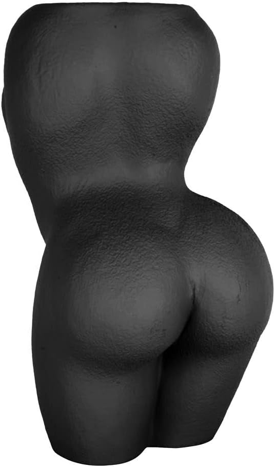 pt, Damen-Vase aus Kunstharz Lady Schwarz, Schwarz