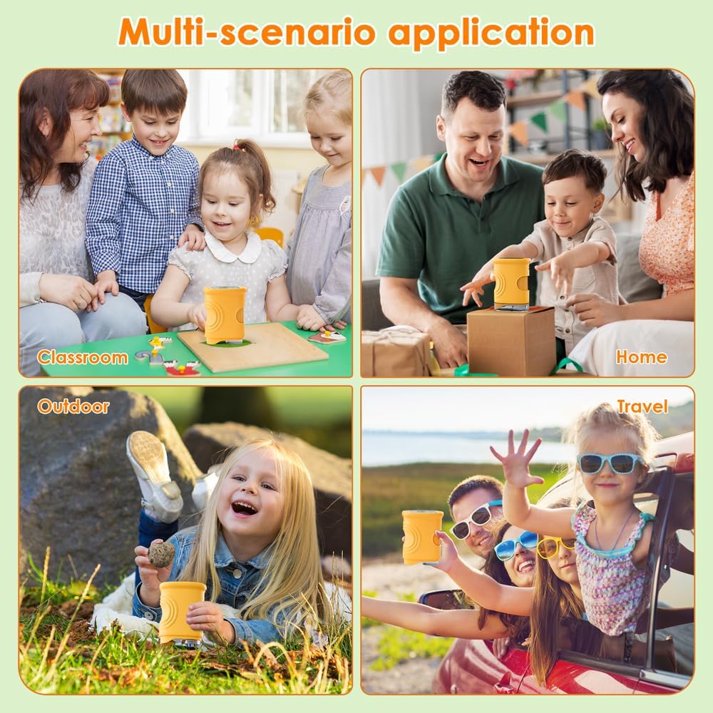 Mikroskop für Kinder, Temodu 2.0" Bildschirm, 1000X USB Tragbares Taschenmikroskop, Wiederaufladbare
