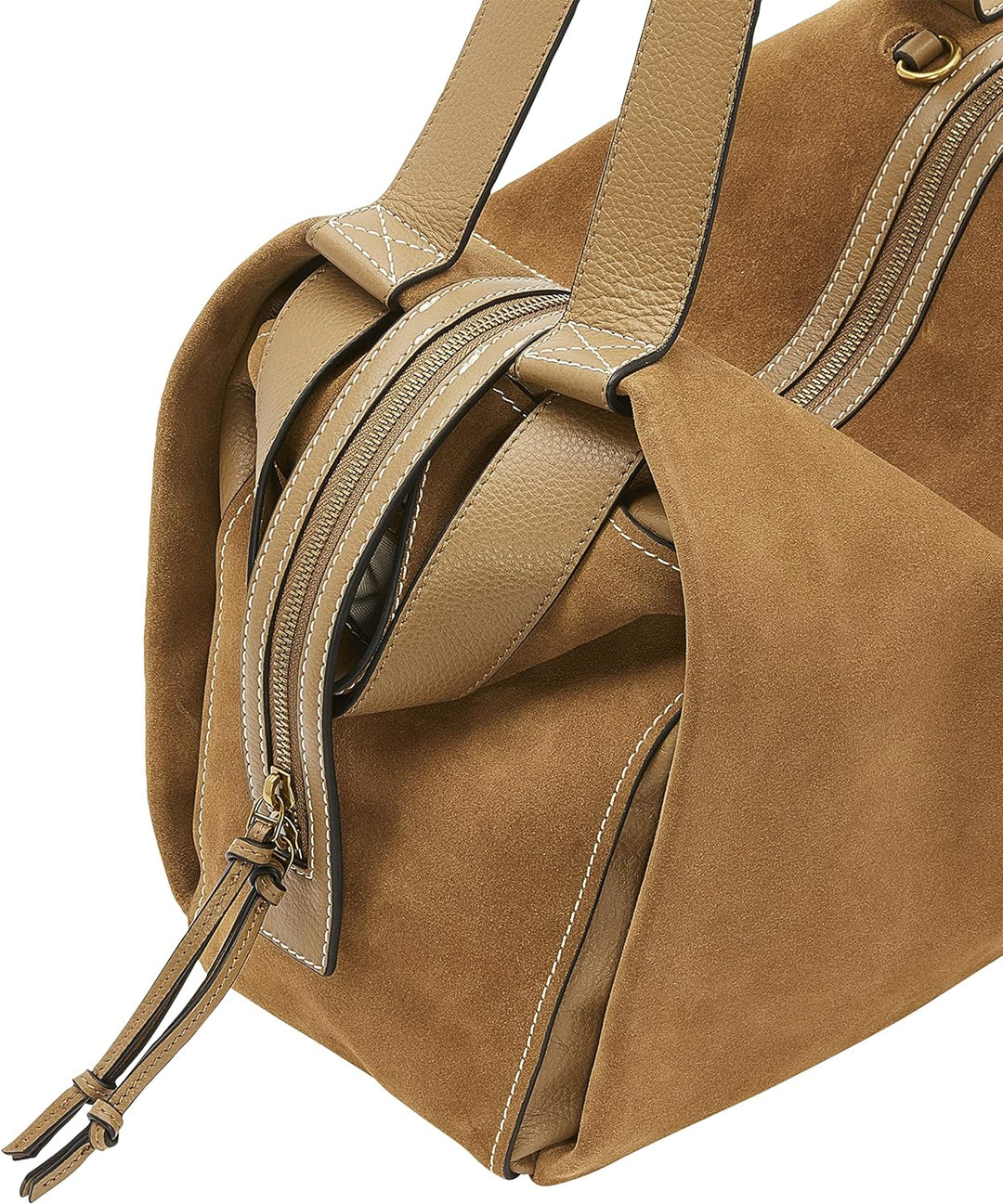 Liebeskind Damen Gray5 Suede Satchel L Tiramisu, Tiramisu