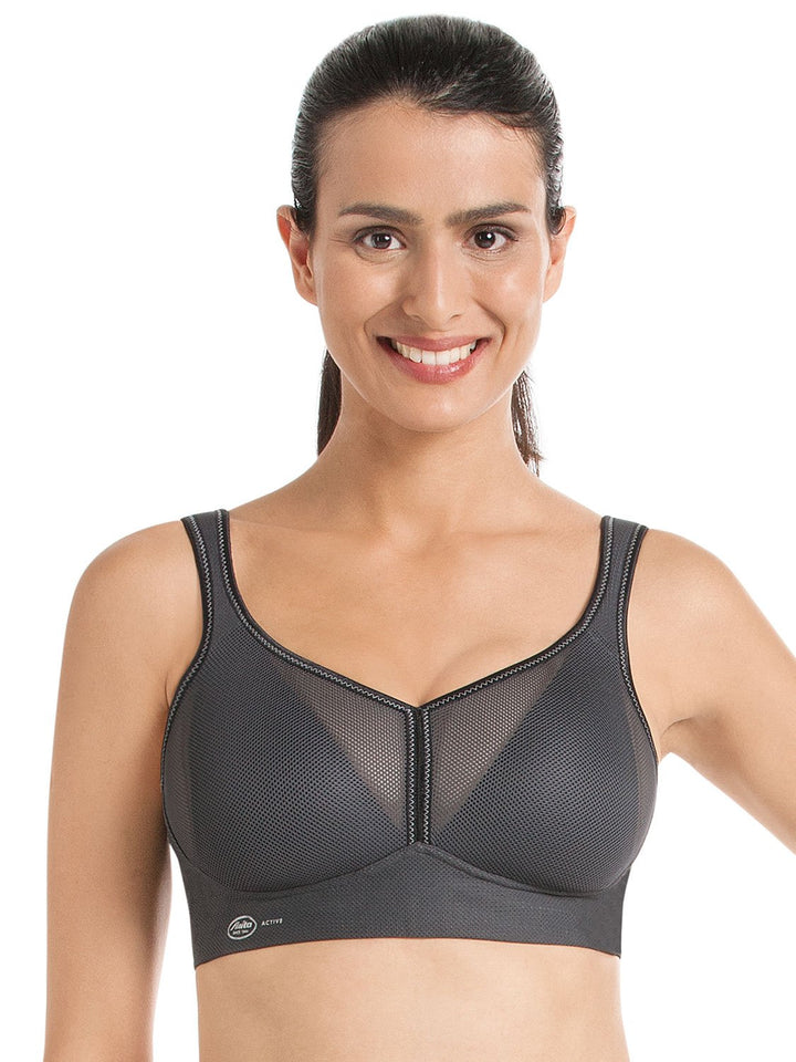 Anita - Air Control mit Delta Pad - Damen - Sport-BH - atmungsaktiv 85E Grau (Anthrazit 408), 85E Gr