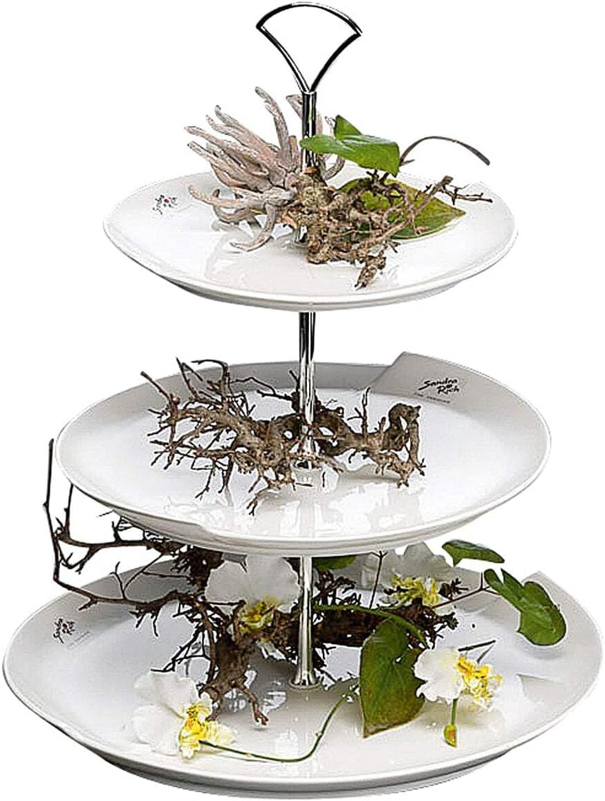 Sandra Rich Etagere, Edelstahl, weiss, 20 x 10 x 10 cm