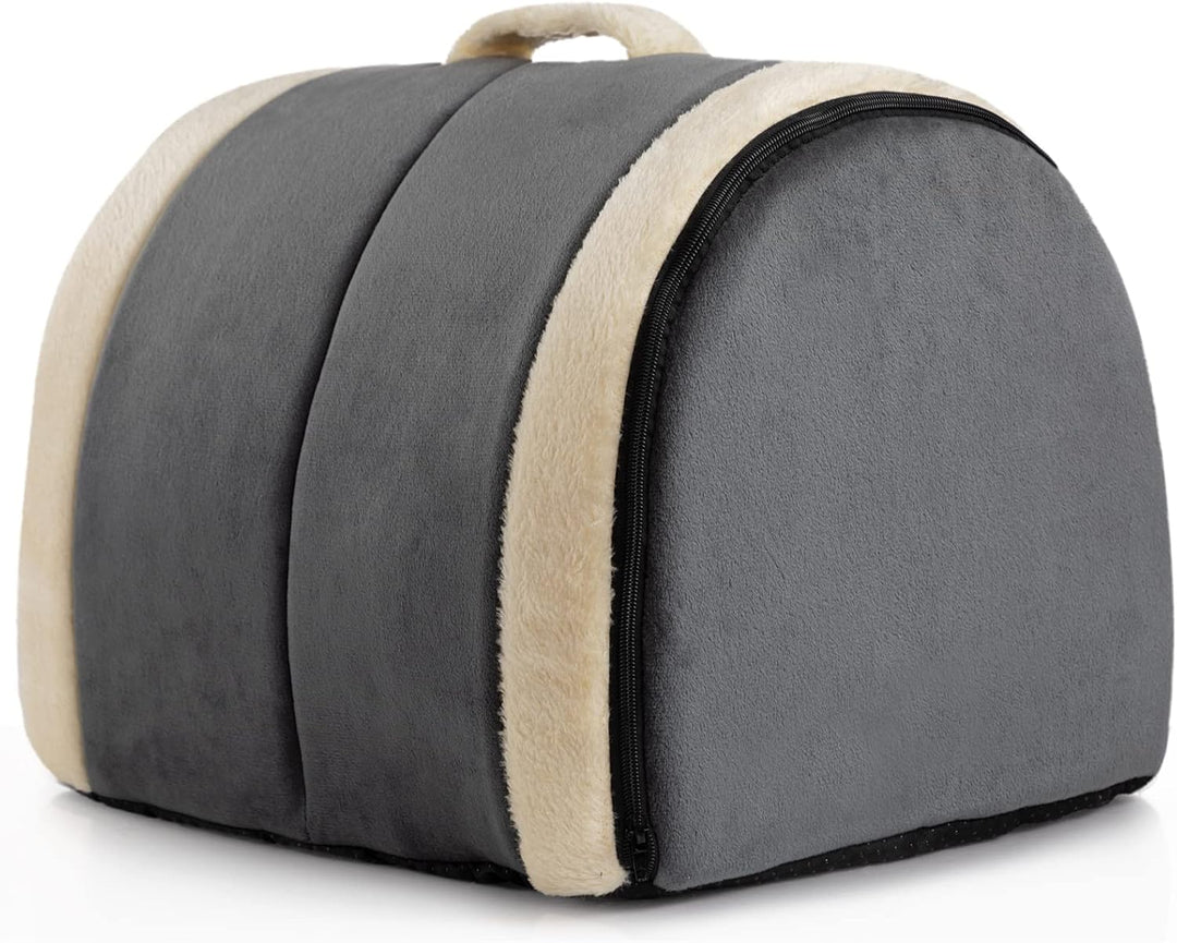 Hollypet Katzenbett Kleines Hundebett, 2-in-1 Faltbare Haustierbett für Katzen &amp; Kleine Hunde, Warme