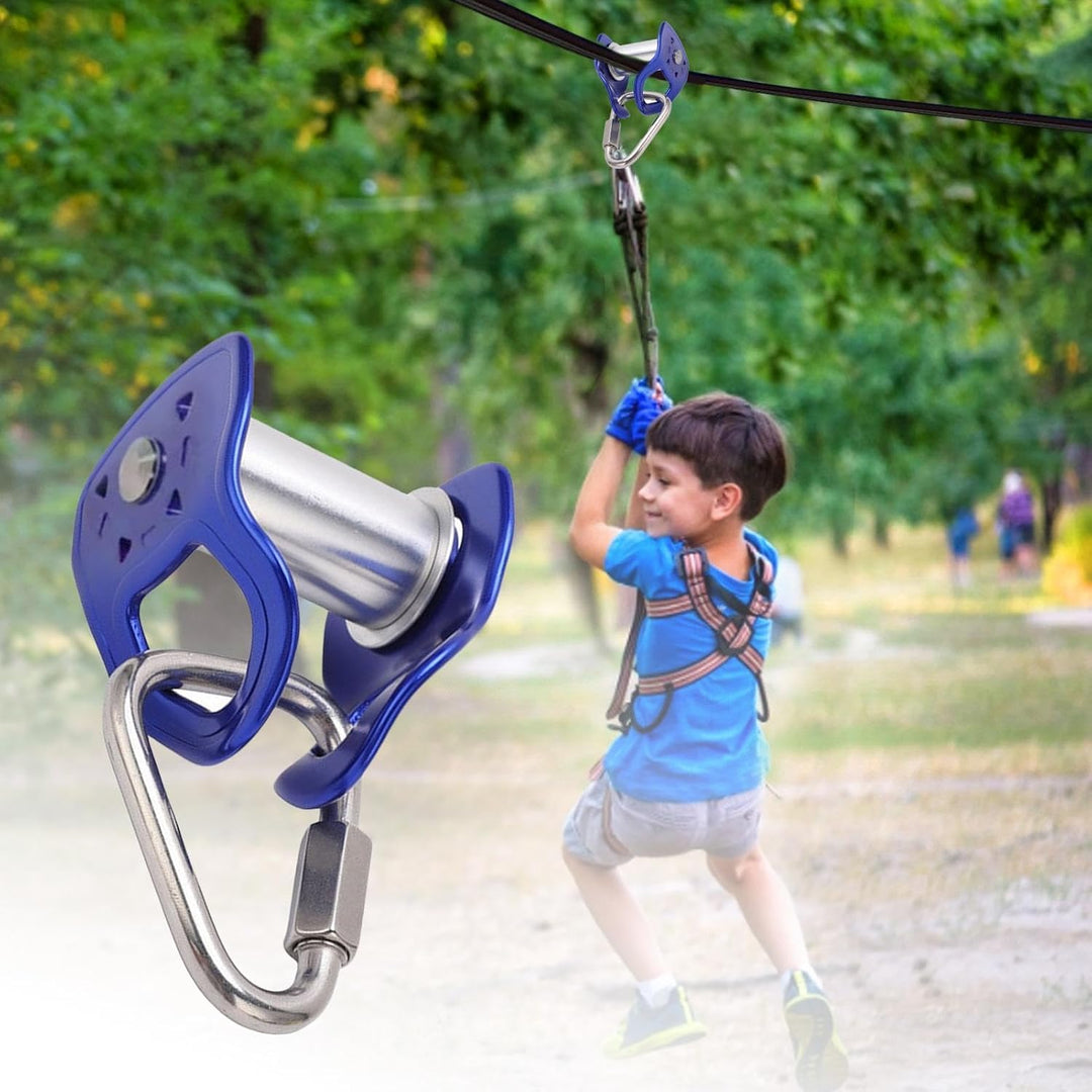 Slack Line Umlenkrolle für Kinder | Slider Seilbahn Slack Line Riemenscheibe | Stark Belastbare Robu