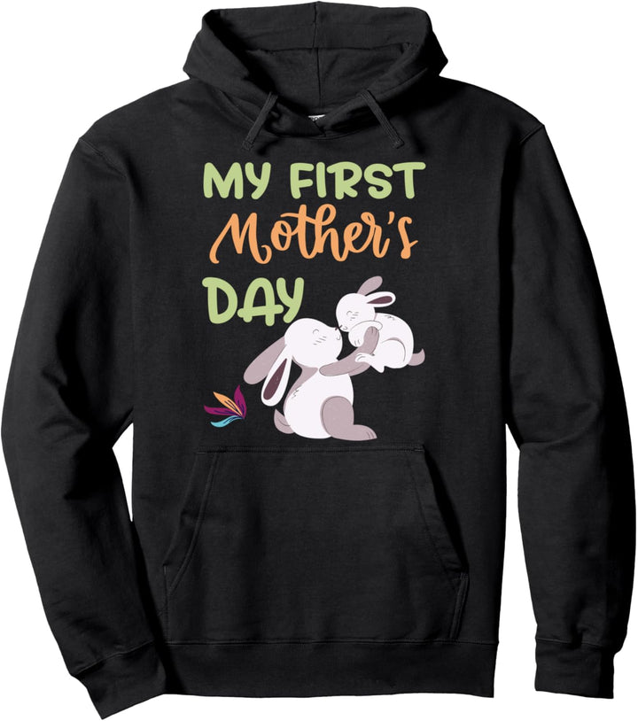 Mein erster Muttertag Niedlicher Kaninchenmutter-Muttertag Pullover Hoodie