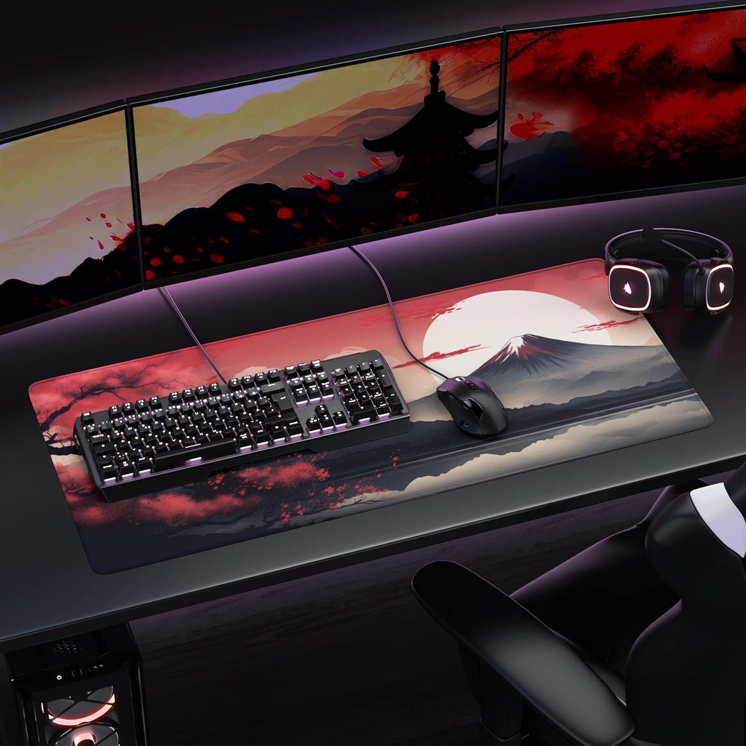 TITANWOLF - XXL Speed Gaming Mauspad 900 x 400mm - XXL Mousepad - Tischunterlage Large Size - verbes