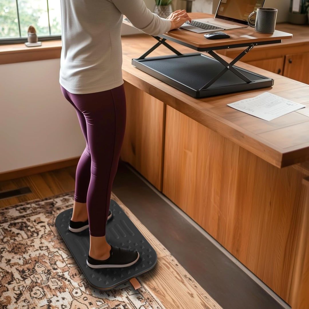 Balance Board,360-Grad Wackelbalance-Board für Erwachsene-2-in-1 Doppelseitige Anti-Ermüdungsmatte &