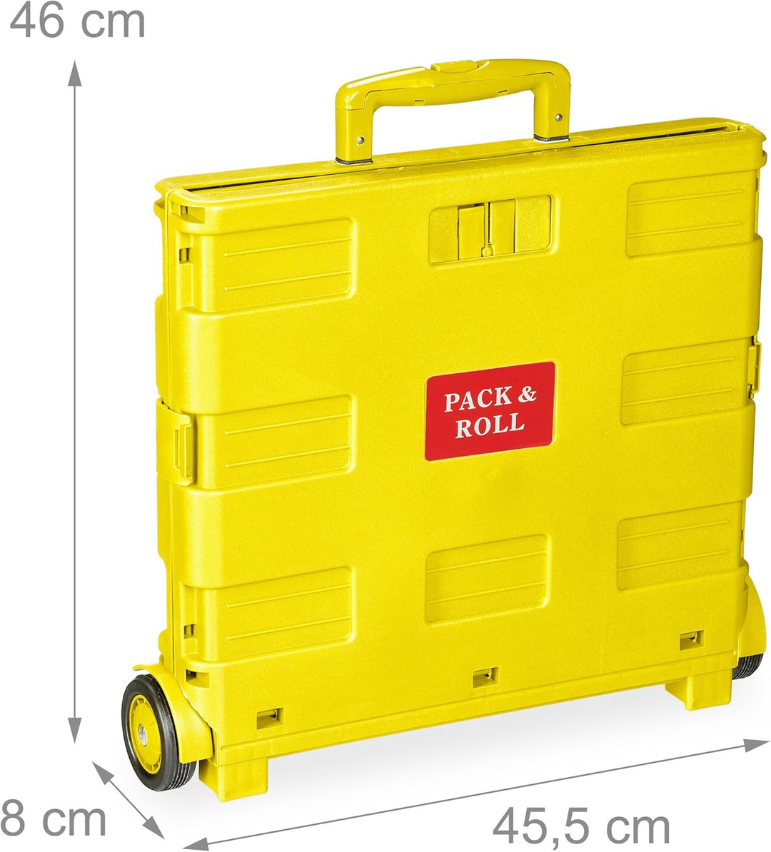 Relaxdays Einkaufstrolley, Klapptrolley mit Rollen & Teleskopgriff, bis 35 kg, Faltbare Einkaufshilf