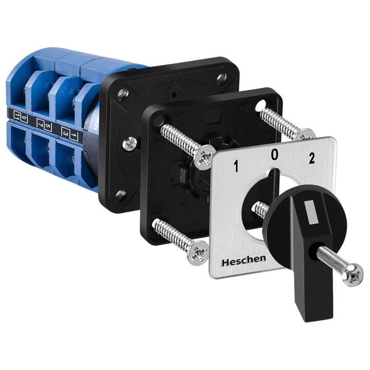 Heschen Universal-Rotationsschalter SZW26-63/D303.3, 660V 63A, Ein-/Aus-Schalter, 3 Phasen, 12 Klemm