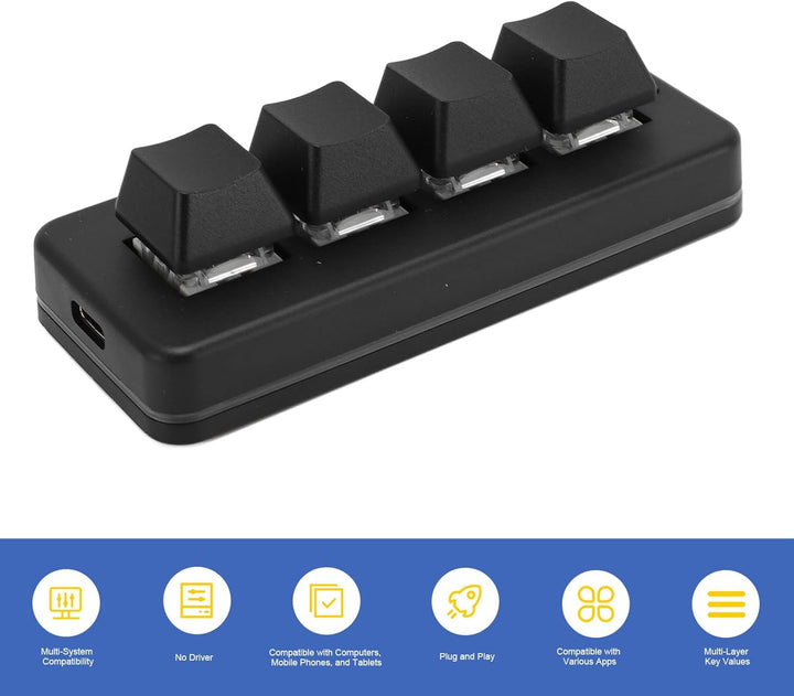 Bluetooth-verkabelte USB-Makro-Gaming-Tastatur mit RGB-Hintergrundbeleuchtung, Mechanische Tastatur