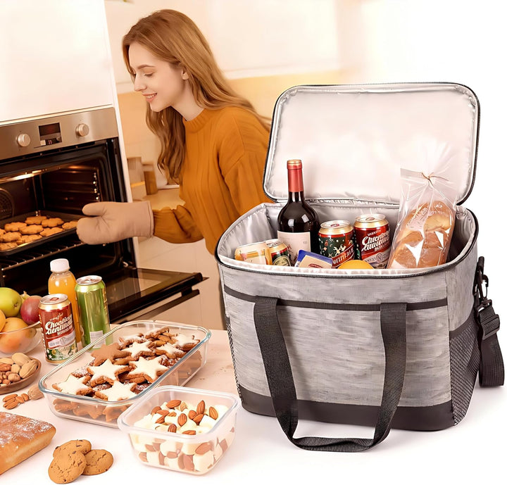 CNMTCCO Kühltasche Gross 35L Faltbare Isolierte Thermotasche, Wasserdicht & Auslaufsicher, Tragbare