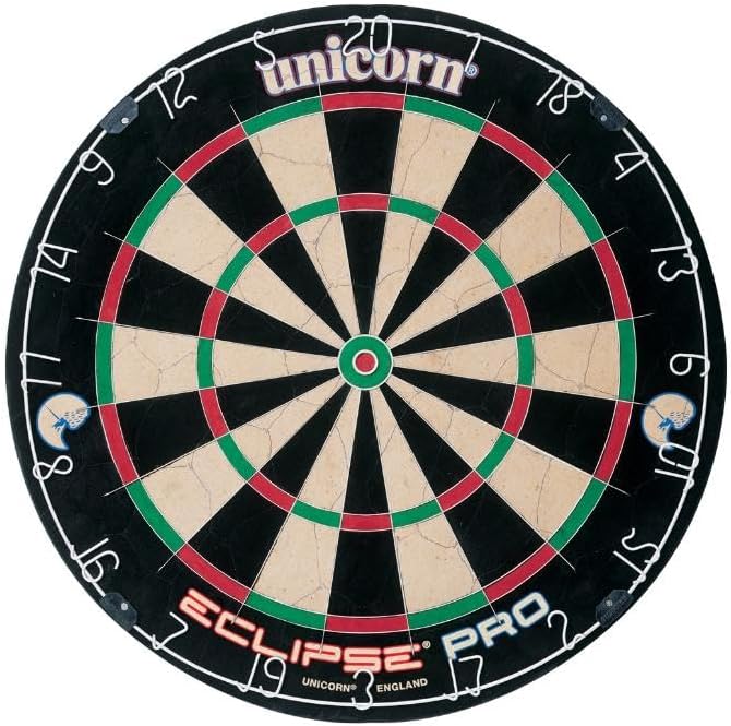 Unicorn Eclipse Pro, Professional Bristle Dartboard with Competition Quality Sisal, Spider and Numbe