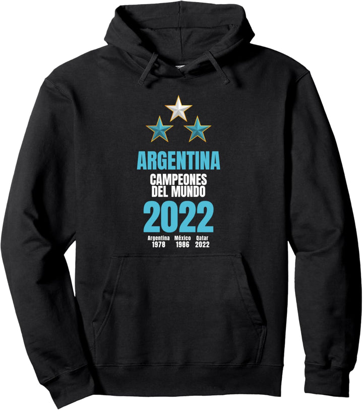 Argentinien Weltmeister 2022 - Produkte im Zusammenhang mit Fussballfans Pullover Hoodie