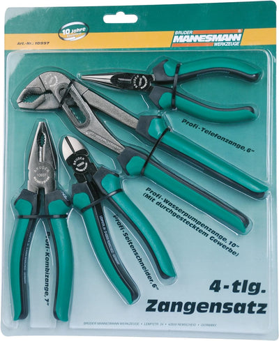 Mannesmann 130-tlg. Steckschlüssel- und Bitsatz, M29166 & Brüder Mannesmann Zangensatz 4-tlg., M1099