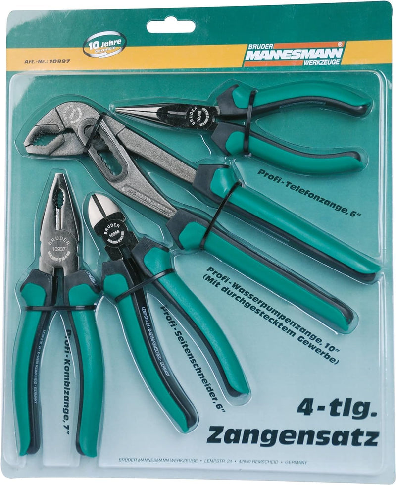 Mannesmann 130-tlg. Steckschlüssel- und Bitsatz, M29166 & Brüder Mannesmann Zangensatz 4-tlg., M1099