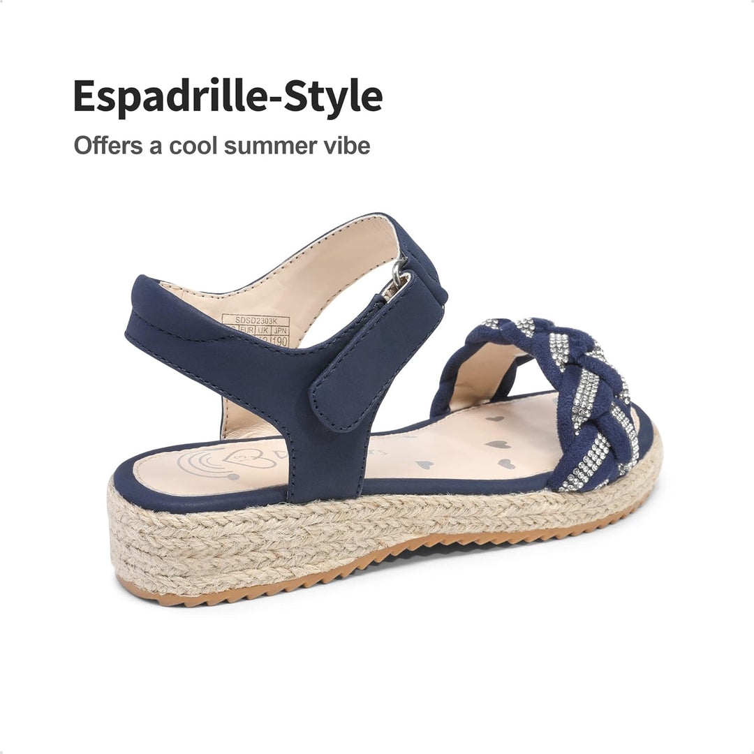 DREAM PAIRS sandalen mädchen Sommer kinder römersandalen Anti Rutsch Klettverschluss Sandalen gefloc