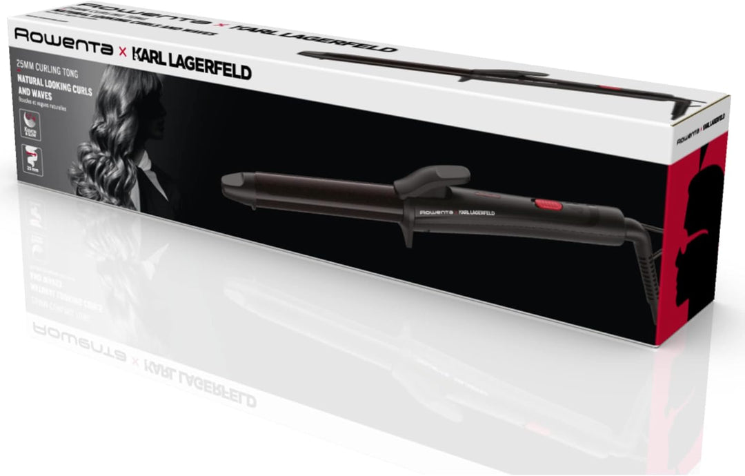 Rowenta x Karl Lagerfeld CF321L Lockenstab | 25 mm | Keratin & Schein-Beschichtung | natürlich wirke