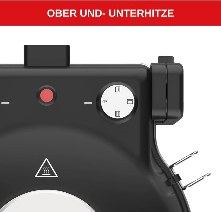 ERATEC - Steinofen SET PM-27. Elektischer Pizzaofen für innen & aussen. Tisch-Ofen bis zu 400°C, Pla