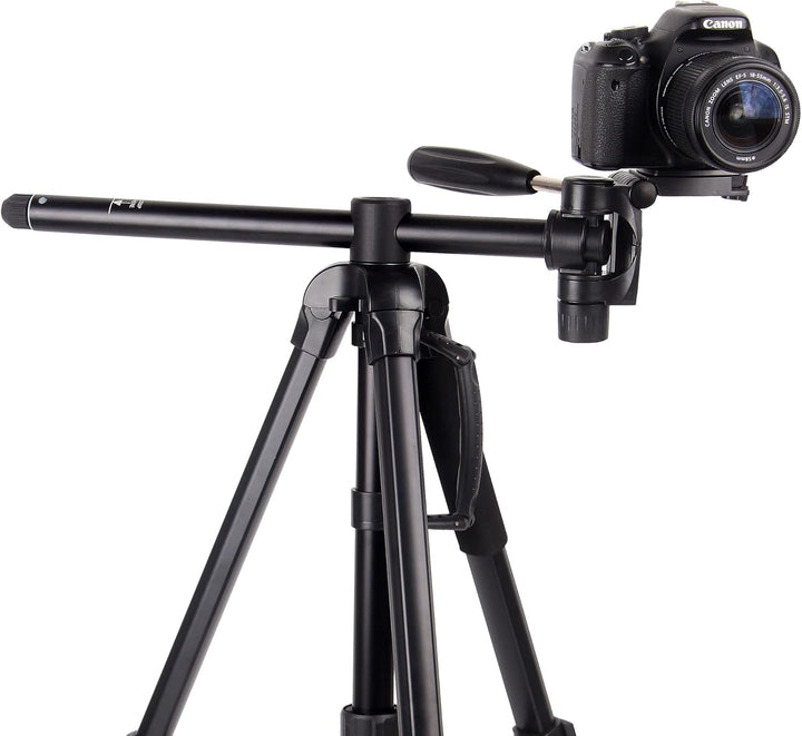 MOJOGEAR 179 cm 3-in-1-Stativ: Tripod, Einbeinstativ und horizontaler Arm für Top-Aufnahmen – mit Te