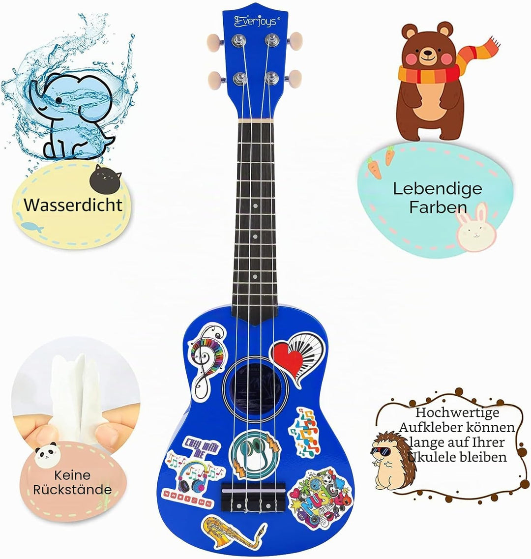 Sopran-Ukulele Anfängerset für Kinder Erwachsene Studenten mit kostenlosem Online-Unterricht 21 Zoll