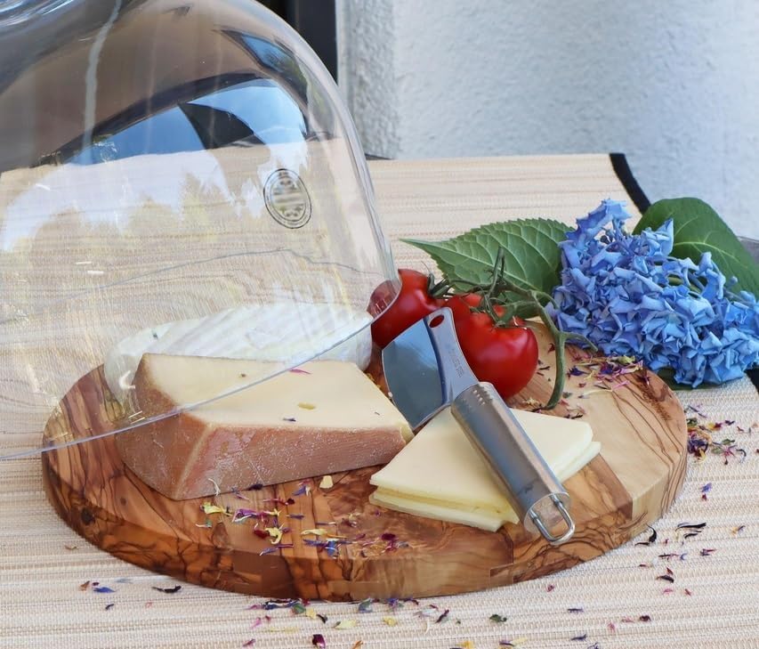 NATUREHOME Exklusives Genusserlebnis Olivenholz Käsebrett – Handgefertigte Eleganz in Einzigartigkei