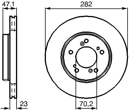 Bosch BD583 Bremsscheiben - Vorderachse - ECE-R90 Zertifizierung - zwei Bremsscheiben pro Set