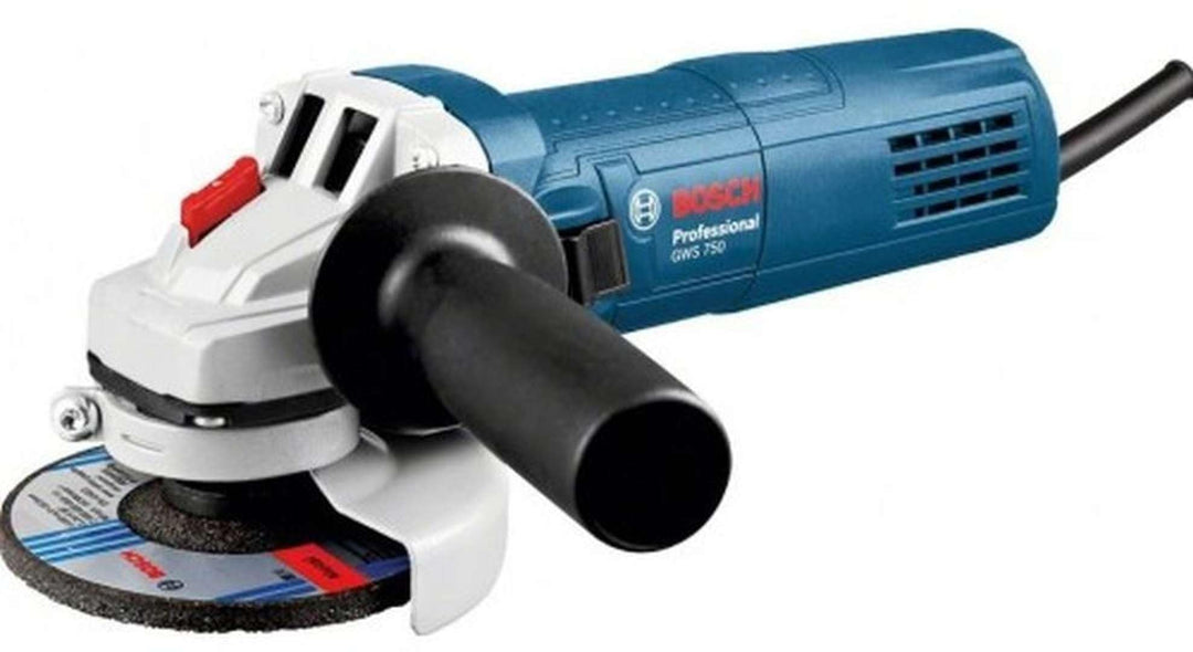 Bosch Professional Winkelschleifer GWS 750 (Scheiben-∅ 125 mm, 750 Watt, inkl. Aufnahmeflansch, Schu