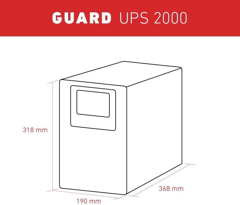 Accurat UPS Unterbrechungsfrei Stromversorgung Guard 2000-2000VA /1800W, AC, LCD, RS232, Batterieküh