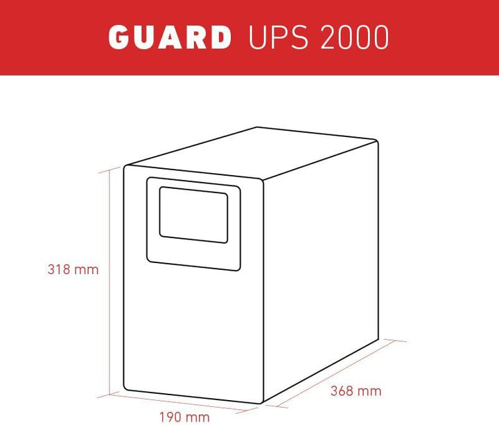 Accurat UPS Unterbrechungsfrei Stromversorgung Guard 2000-2000VA /1800W, AC, LCD, RS232, Batterieküh