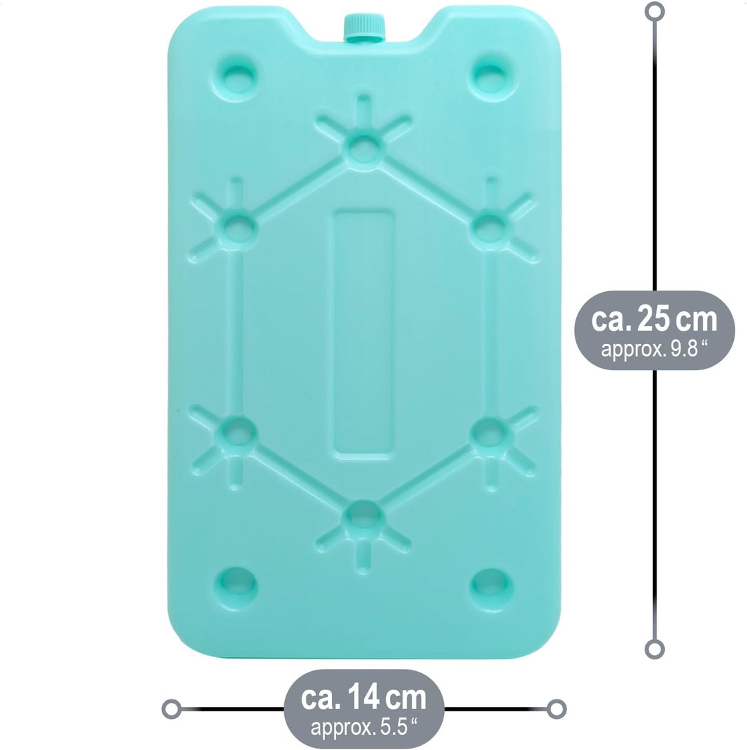 com-four® 4X Extra flaches Kühlakku - Platzsparend und ideal für Kühlbox und Kühltasche - Grosses Kü