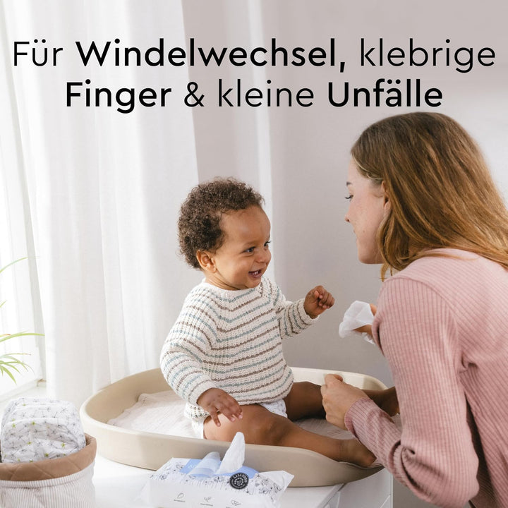 LILLYDOO Baby Feuchttücher mit 99% Wasser, 900 Stück (15 x 60), 100% plastikfreies Tuch, ohne Parfüm