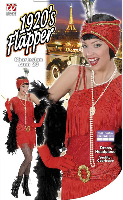 "1920's FLAPPER" (dress, headpiece) - (S), S