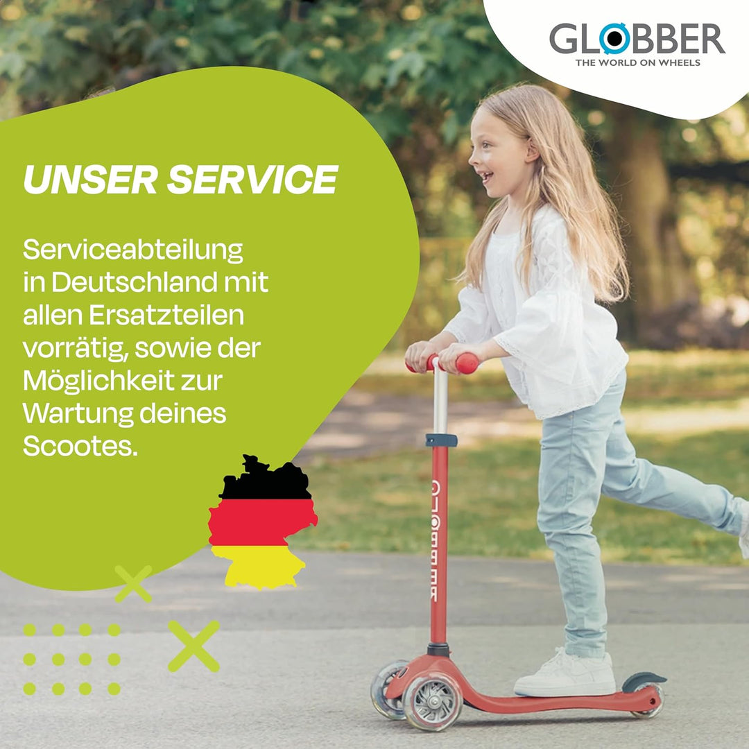 GLOBBER Primo Foldable – Tretroller Kinder, 120/80 mm, ABEC 5, 3-rädrig, höhenverstellbar Einheitsgr