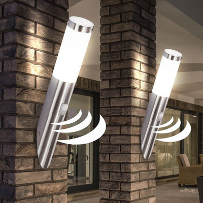 LED Aussen Wand Leuchte Fassaden Edelstahl Strahler Terrassen Sensor Lampe Globo 3157SLED