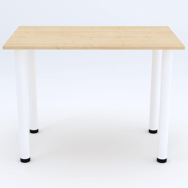 60x40 | Esszimmertisch - Esstisch - Tisch mit weissen Beinen - Küchentisch - Bürotisch | AHORN 60 x
