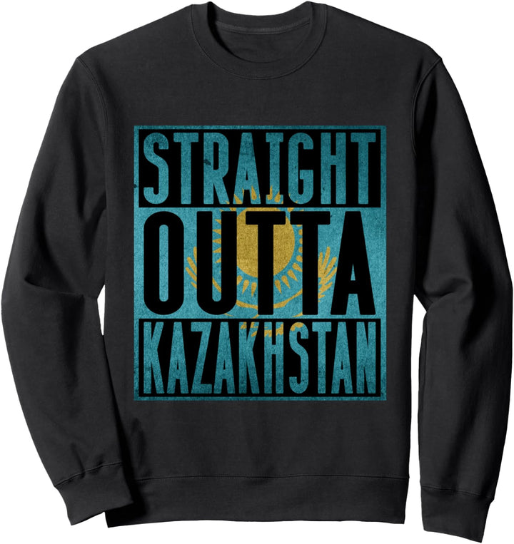 Straight Outta Kazakhstan Flagge Astana Russland CCCP Russia Sweatshirt