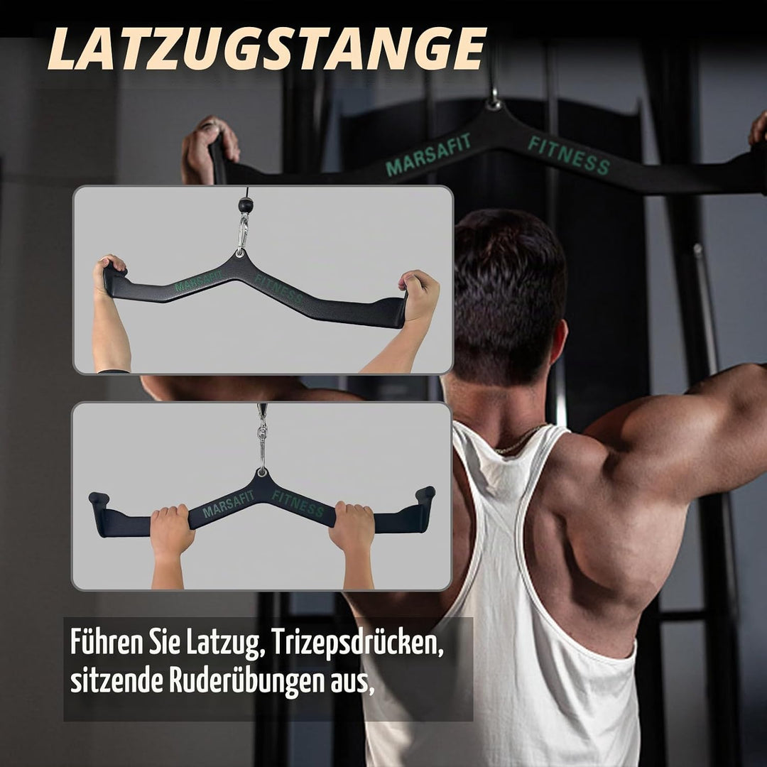 Trizeps-Pressstange, Latzugstange, Griff, Seilzug, Maschinen-Aufsätze, für Zuhause, Fitnessstudio, F