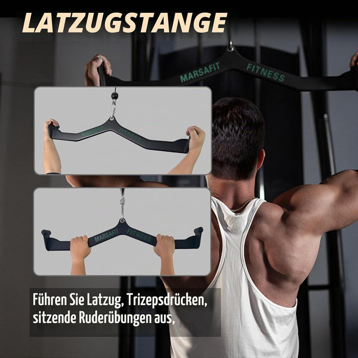 Trizeps-Pressstange, Latzugstange, Griff, Seilzug, Maschinen-Aufsätze, für Zuhause, Fitnessstudio, F