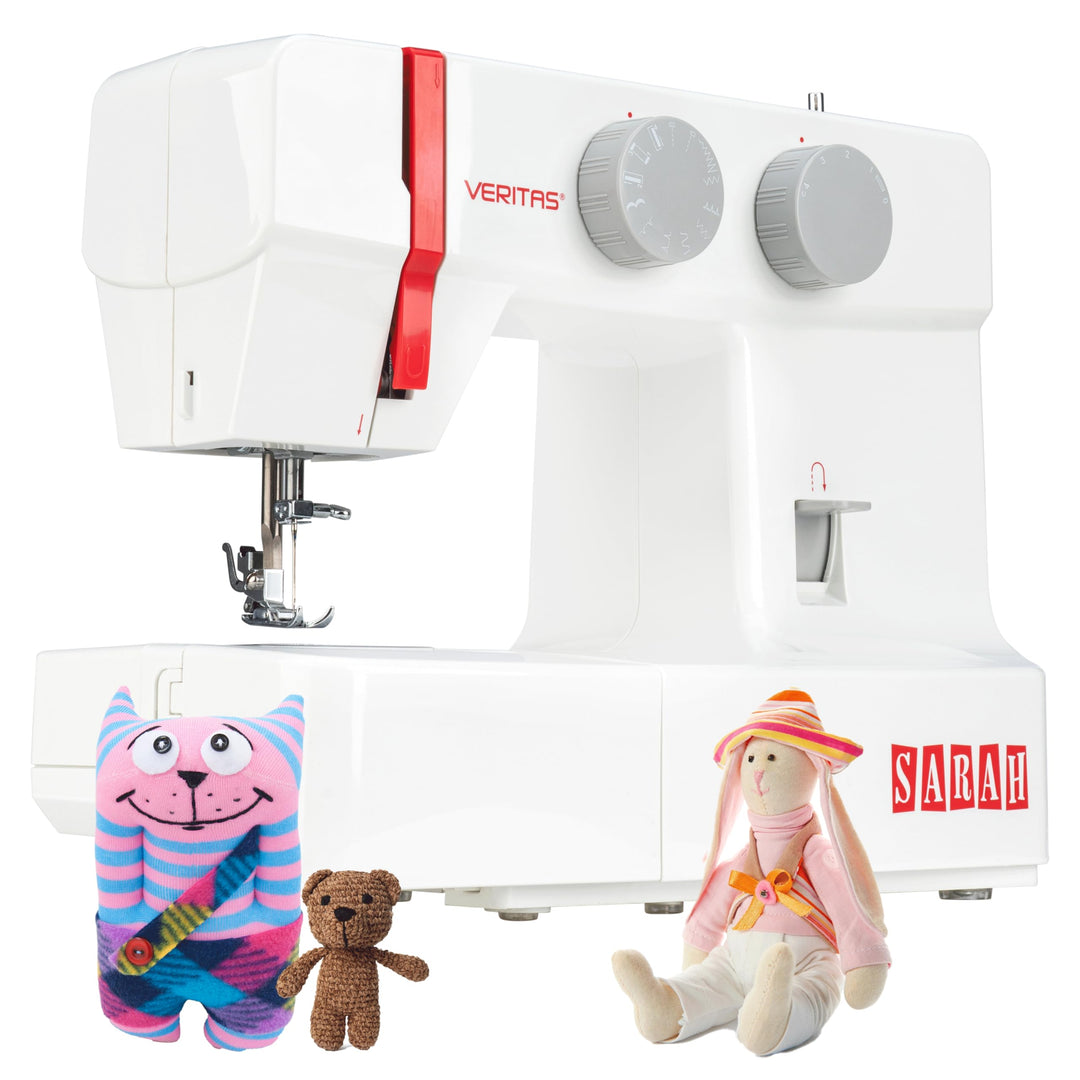 VERITAS Sarah - Mechanische Nähmaschine für Näh-Anfänger & Einsteiger mit 13 Stichprogrammen, Freiar