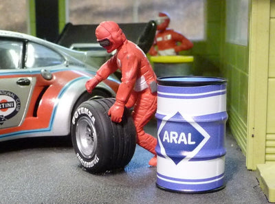 Slotcar Benzin-ÖL-FÄSSER 6er Set in 1:32 für Carrera UNIVERSAL/DIGITAL TOP DEKO