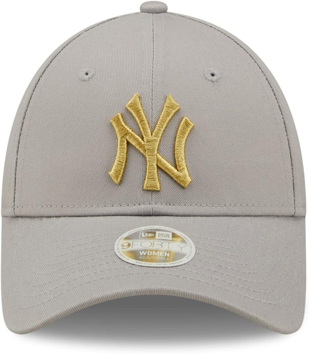 New Era 9Forty Damen Cap - METALLIC New York Yankees grau