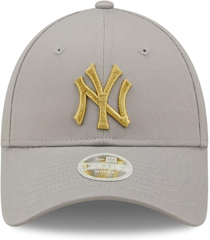 New Era 9Forty Damen Cap - METALLIC New York Yankees grau