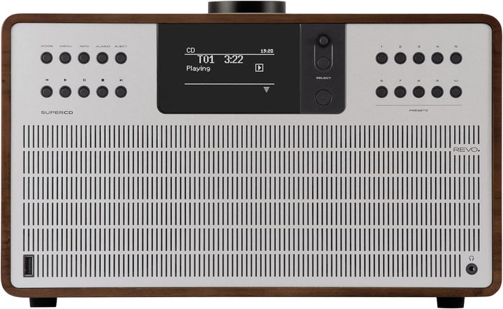 REVO SuperCD Internet-/DAB+ Digitalradio mit CD Player (40 Watt, Stereo Sound / DAB/UKW, Spotify, WL