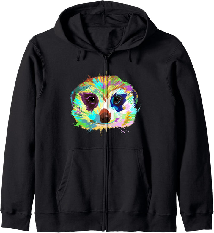 Buntes Erdmännchen Kapuzenjacke