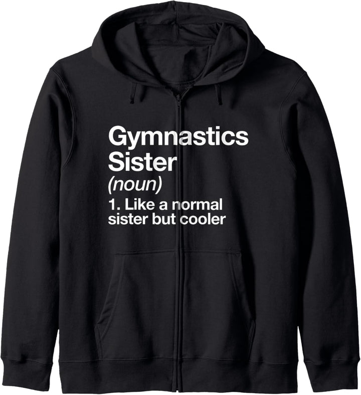 Gymnastik Schwester Definition Lustiger Sport Team Mädchen Kapuzenjacke