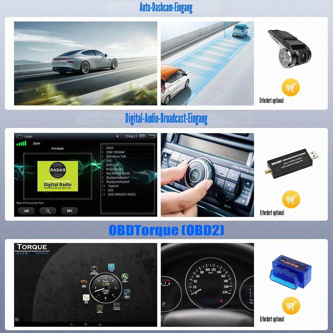 SIXTOP [2G+64G] Android 13 Autoradio mit Bluetooth für M-ercedes Benz C-Klasse W204 S204 2006-2011 m